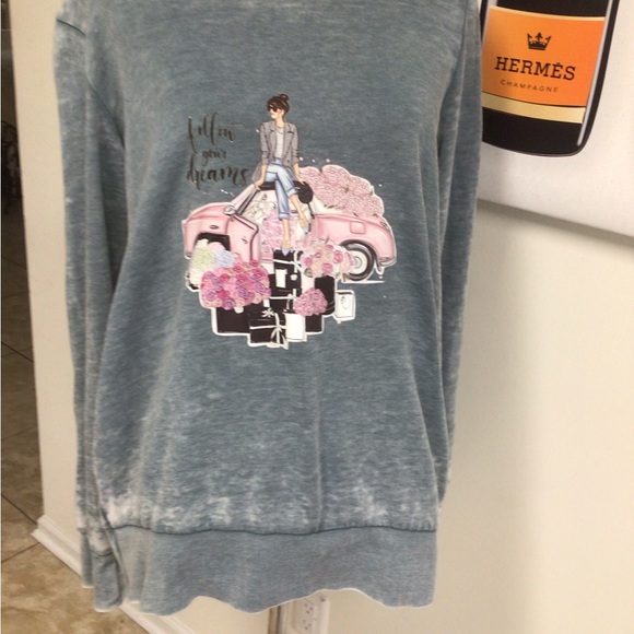 Gray Long Top L - Picture 5 of 11